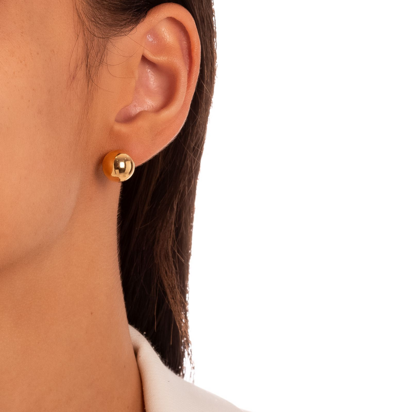 Classic 18k Gold Plated Ball Earrings