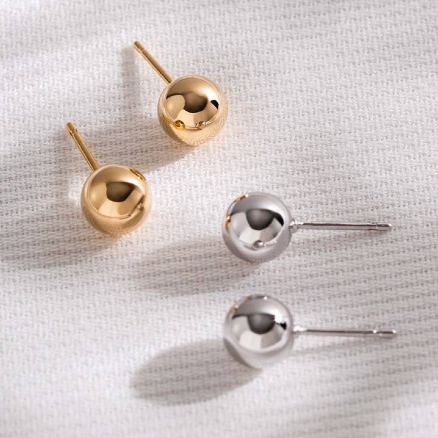 Classic 18k Gold Plated Ball Earrings
