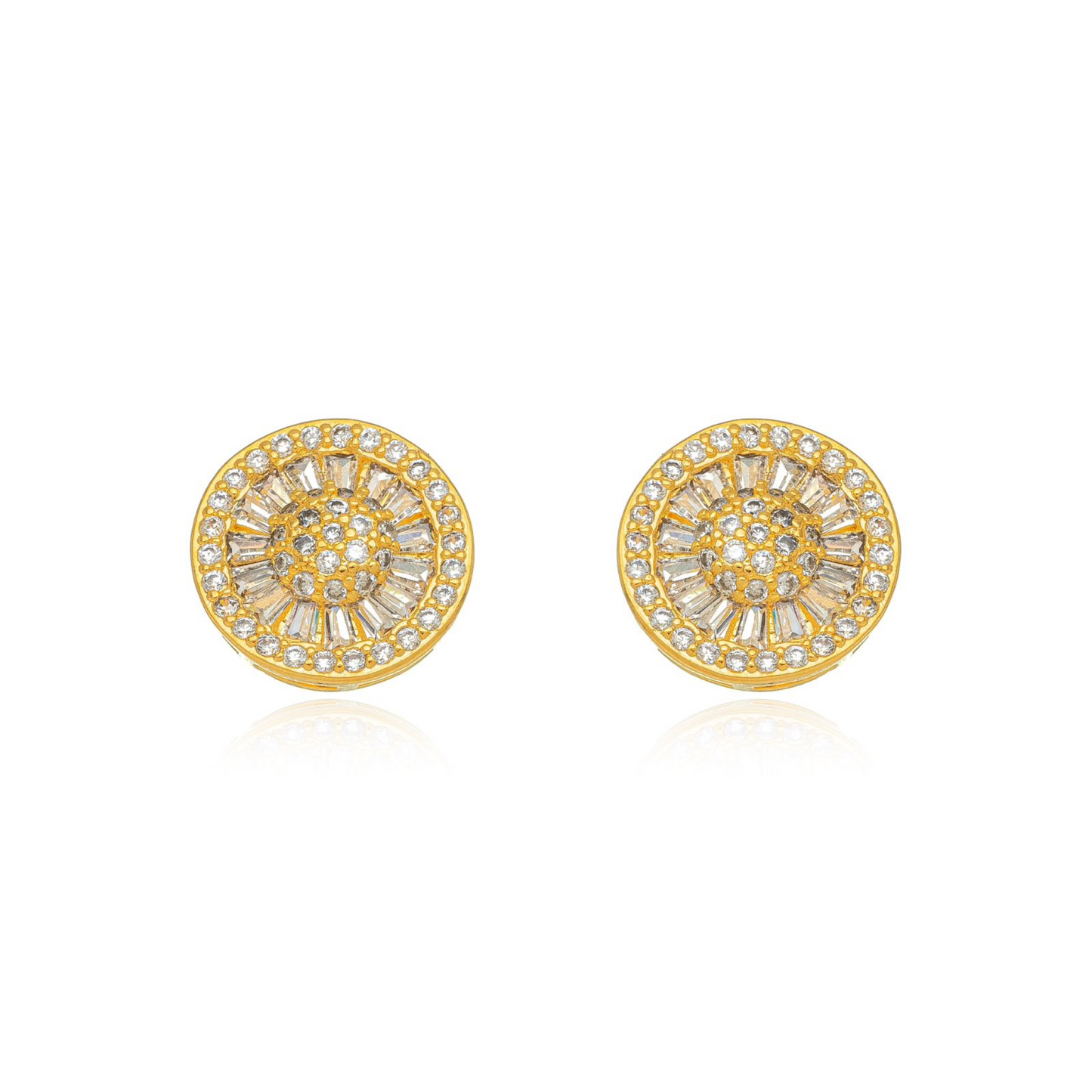 Classic 18k Gold Plated Stud Earrings