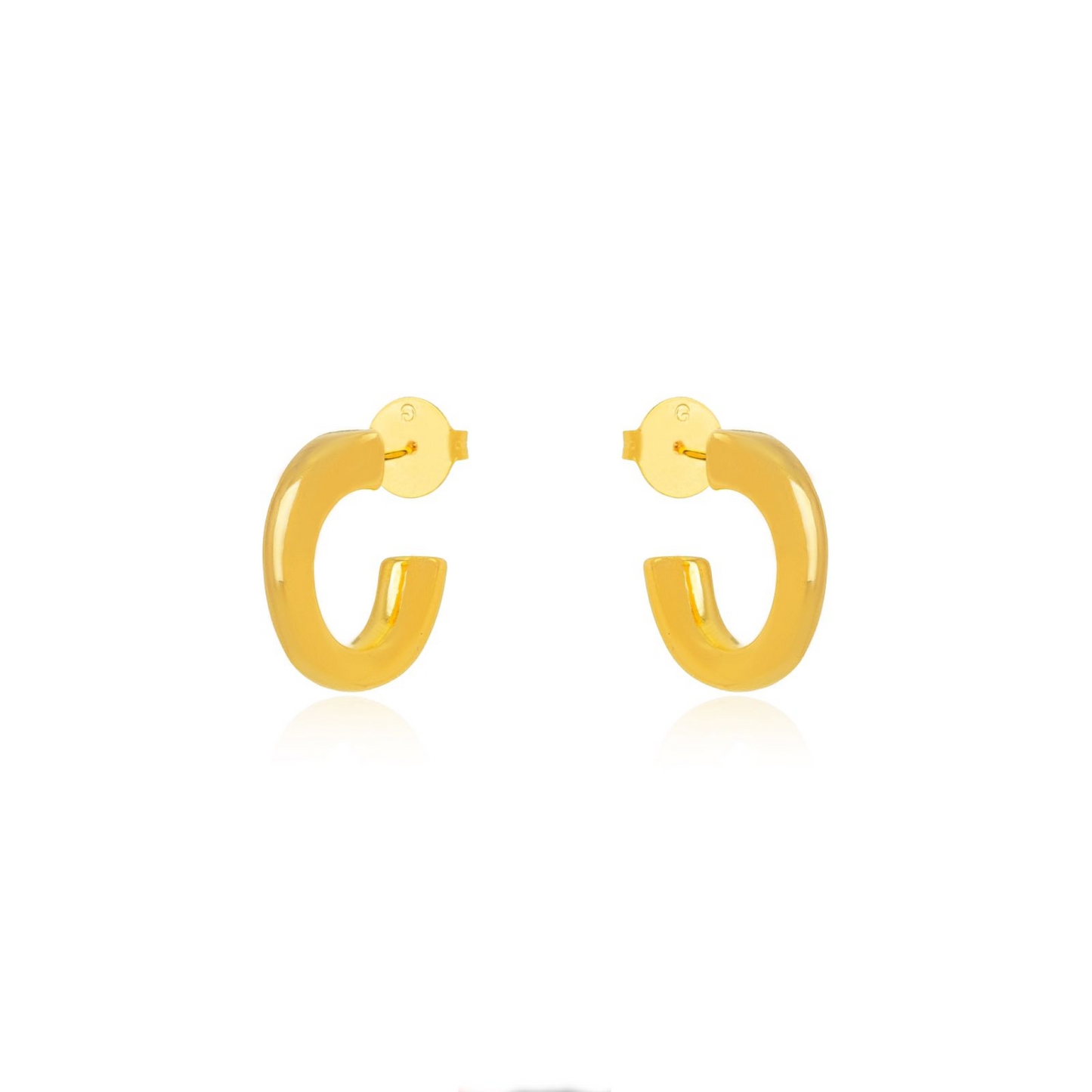 Plain 18k Gold Plated Hoop Earrings