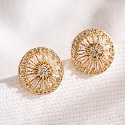 Classic 18k Gold Plated Stud Earrings