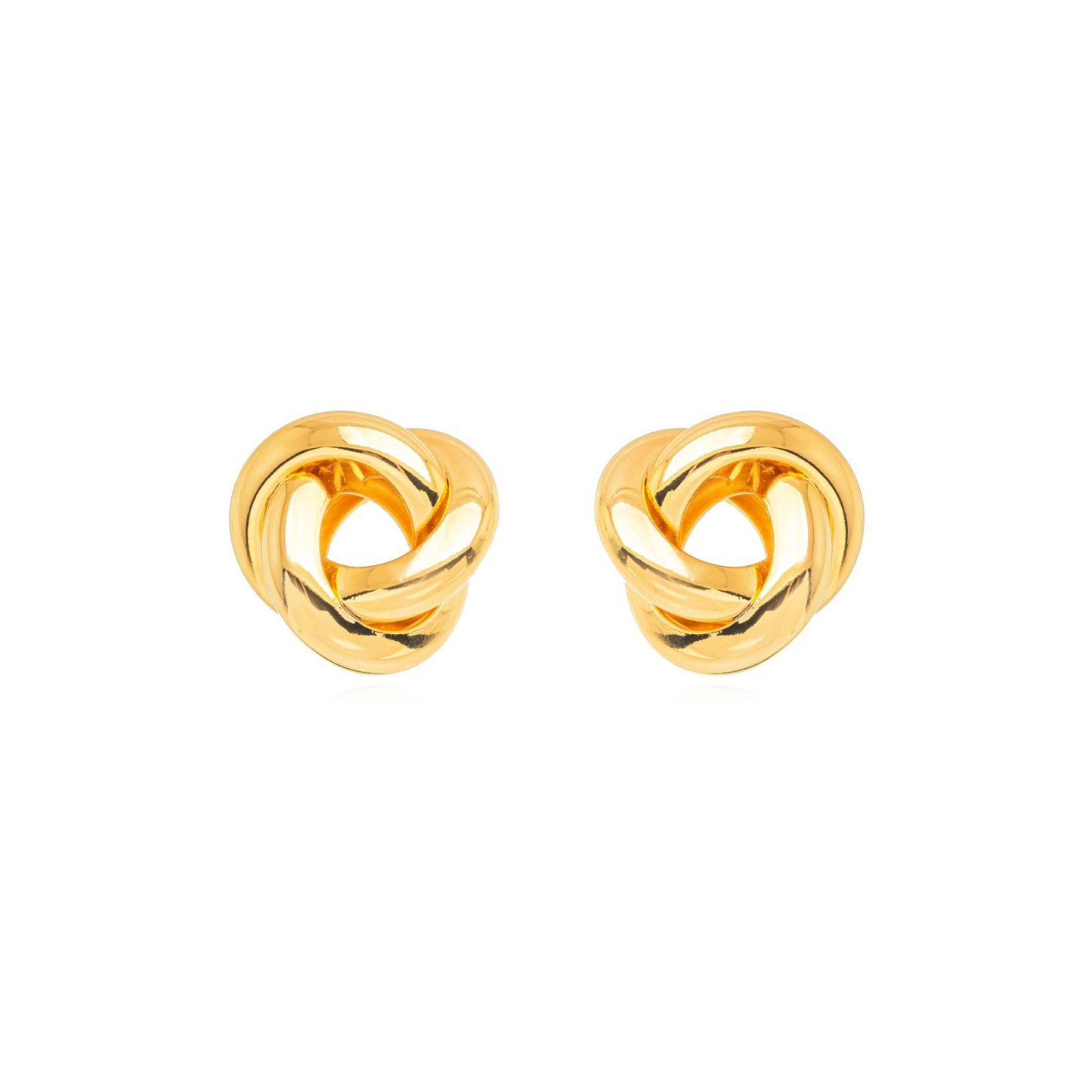 Gold Knotted Hoop Earrings