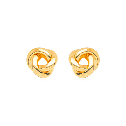 Gold Knotted Hoop Earrings