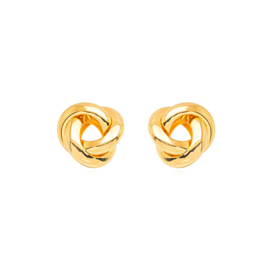 Gold Knotted Hoop Earrings